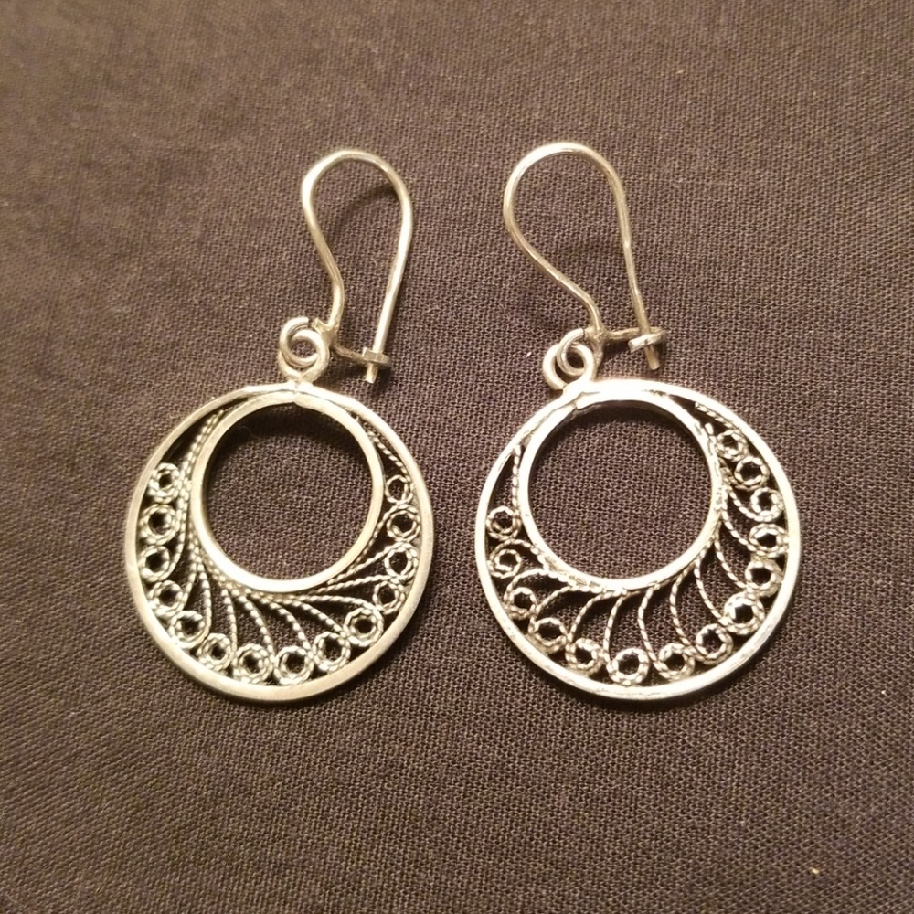 Sterling Silver Filigree Earrings